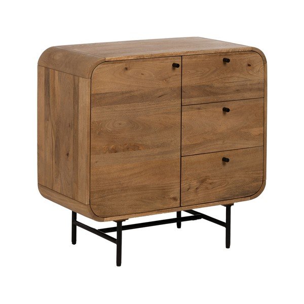 Кафяв скрин от масивно манго 80x80x40 cm Kaya – Ixia