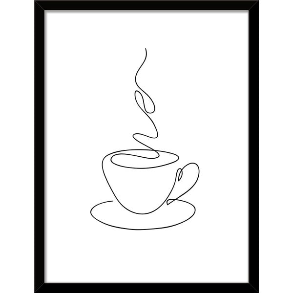 Плакат в рамка 30x40 cm Linear Coffee - Styler