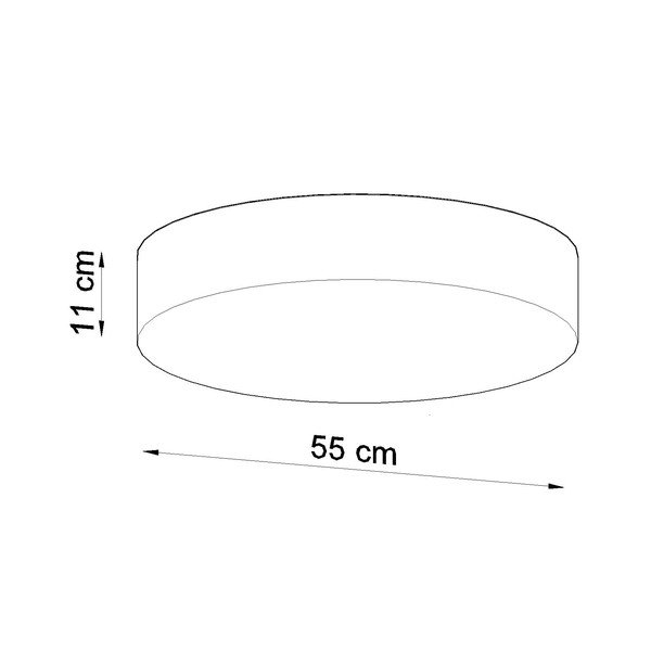 Осветително тяло за таван в сребрист цвят ø 55 cm Atis – Sollux-image-3