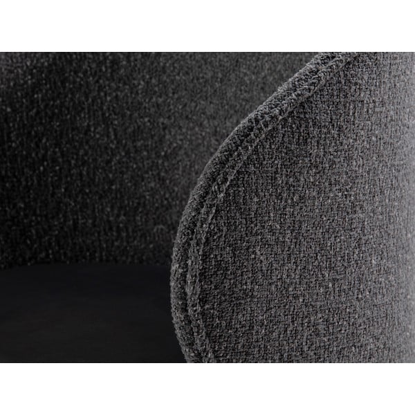 Тъмносиво кадифено кресло Inez – Micadoni -image-1