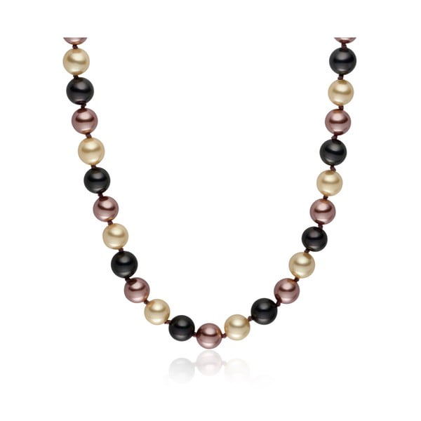 Hnědý perlový náhrdelník Pearls of London Mystic, délka 42 cm