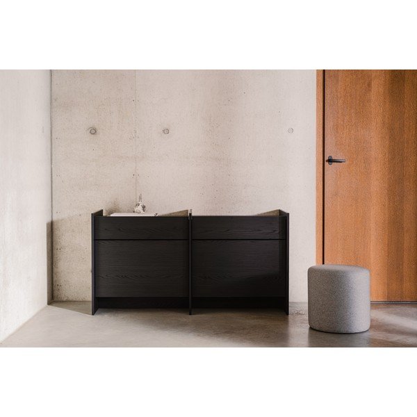 Черен скрин 146x76x51 cm Hido – noo.ma-image-1