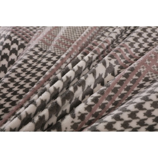 Сиво микроплюшено спално бельо за единично легло 140x200 cm - My House-image-2