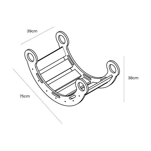 Бяла люлка от масивен бор 39x75x38 cm Montessori – Meowbaby-image-4