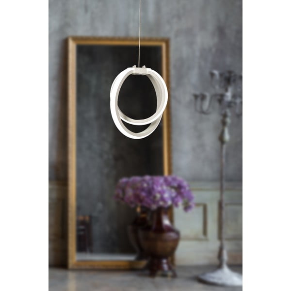 Бяло метално LED висящо осветително тяло ø 25 cm Sezen – Squid Lighting-image-1