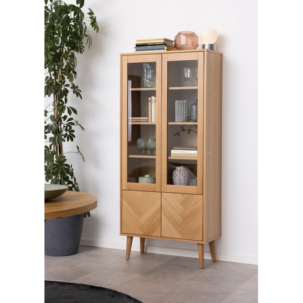 Витрина от дъбов декор 80x178 cm Nagano - Actona-image-1