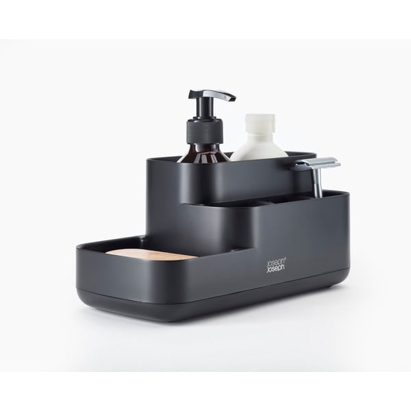 Черен пластмасов органайзер за баня EasyStore – Joseph Joseph-image-3
