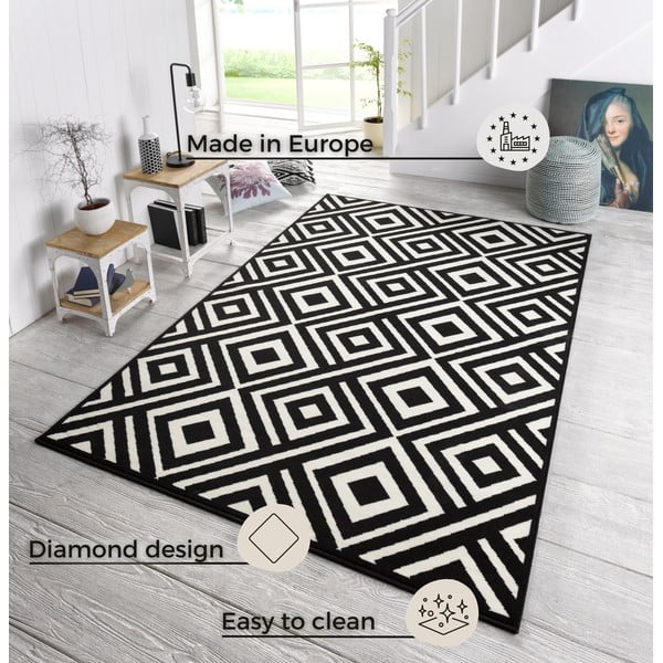 Черно-бял килим , 200 x 290 cm Art - Zala Living-image-3