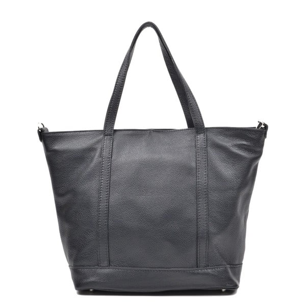 Черна кожена чанта Mangotti Muriel - Mangotti Bags