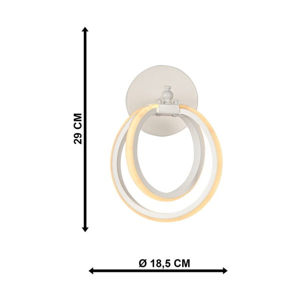 Бяла метална LED стенна лампа Sezen – Squid Lighting-image-4