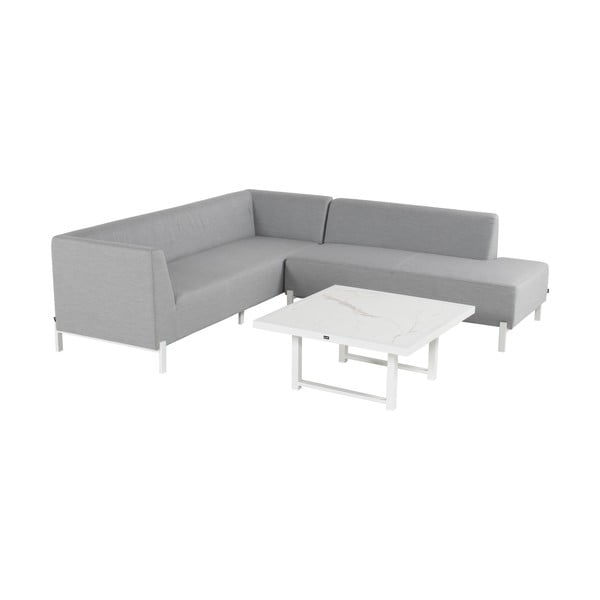 Комплект градински мебели в бяло и сиво Dion - Hartman