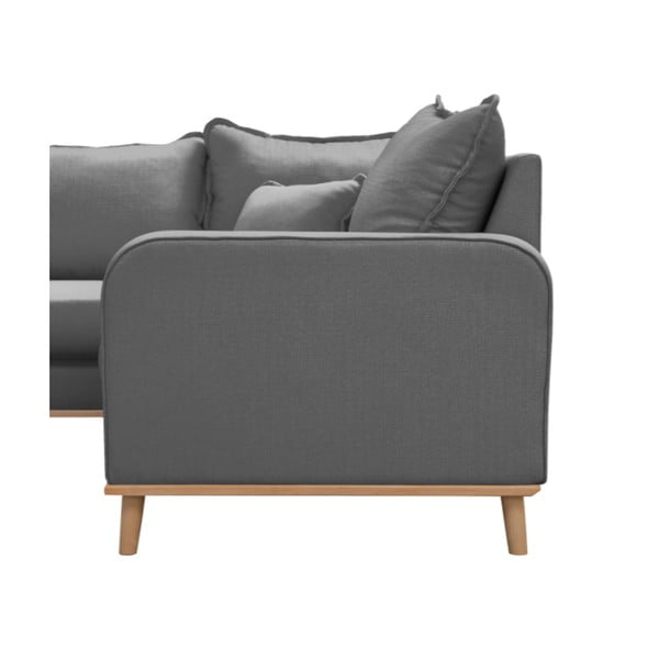 Сив ъглов диван (ляв ъгъл) Beata - Ropez-image-4