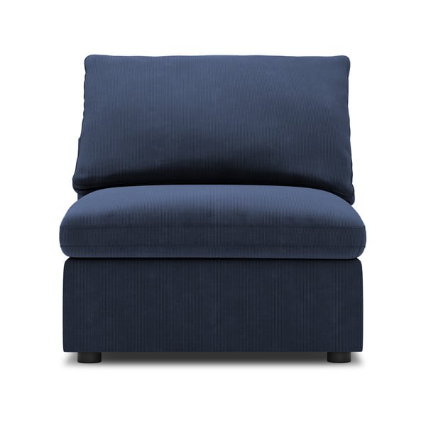 Тъмносиня средна част на модулен диван от велур Galaxy - Windsor & Co Sofas