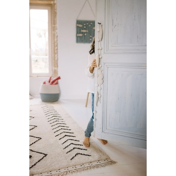 Кремав ръчно изработен памучен килим подходящ за пране 140x210 cm Bereber Rhombs – Lorena Canals-image-4