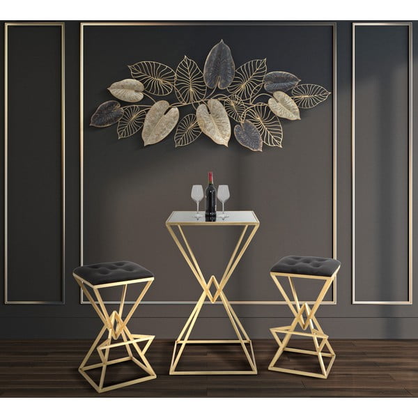 Метална декорация за окачване с десен на листа Mauro Ferretti -A-, 131 x 61 cm Century - Mauro Ferretti-image-1