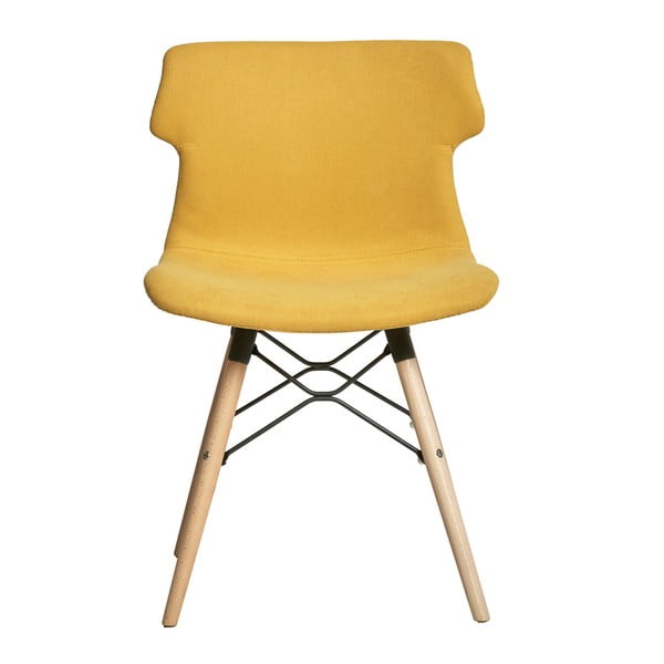 Комплект от 4 жълти трапезни стола Cala - Marckeric