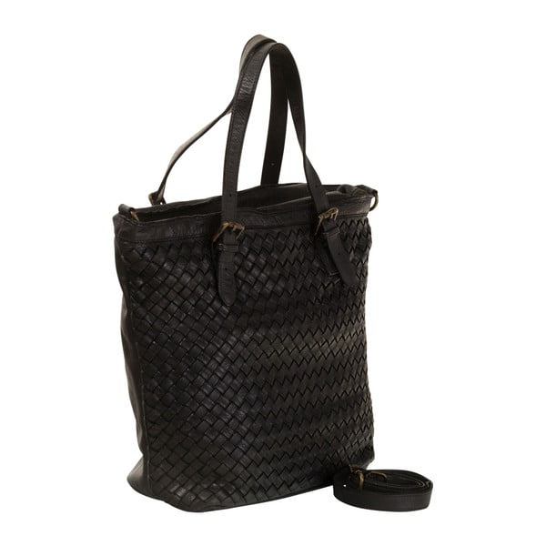 Черна чанта от естествена кожа Черно - Andrea Cardone