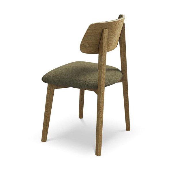 Зелен трапезен стол от масивна дървесина Niu – Makamii-image-3