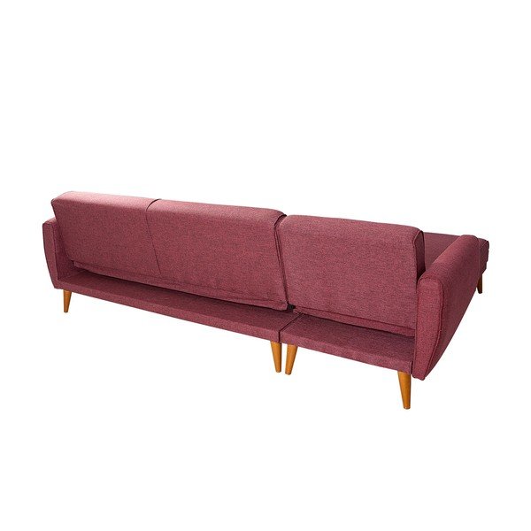 Ъглов диван в цвят бордо Aria – Balcab Home-image-3