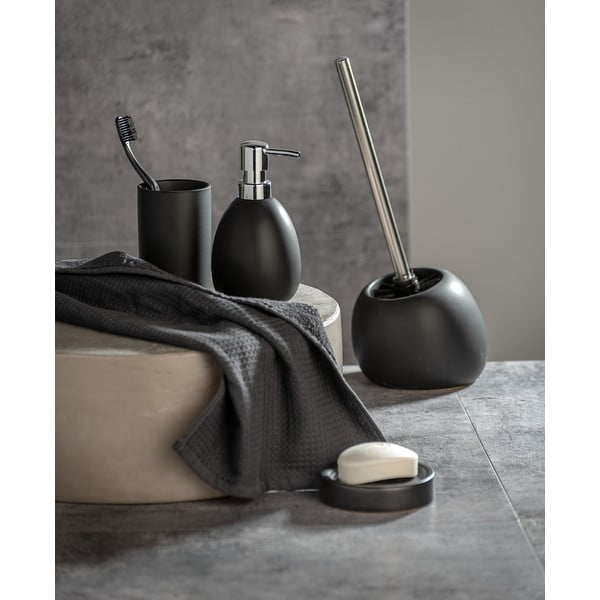 Черна керамична четка за тоалетна Polaris - Wenko-image-1