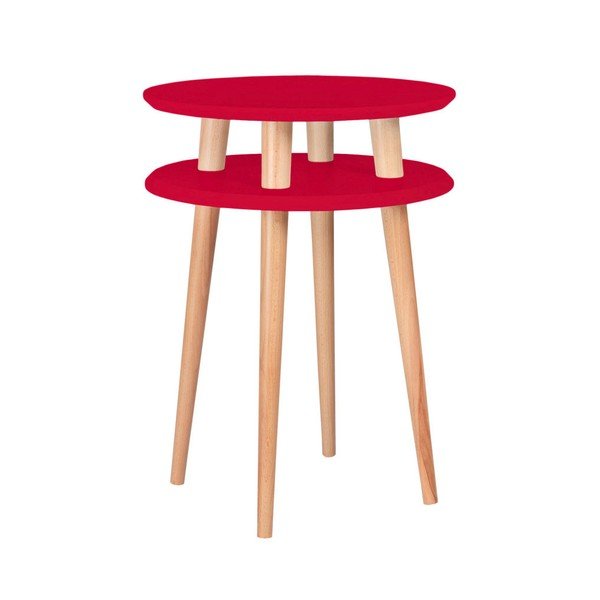 Червена масичка за кафе Ufo, ⌀ 45 cm - Ragaba