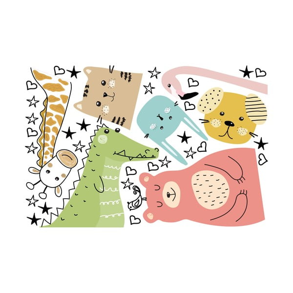 Детски стикер за стена Animals Messengers of Love, 90 x 60 cm - Ambiance-image-2