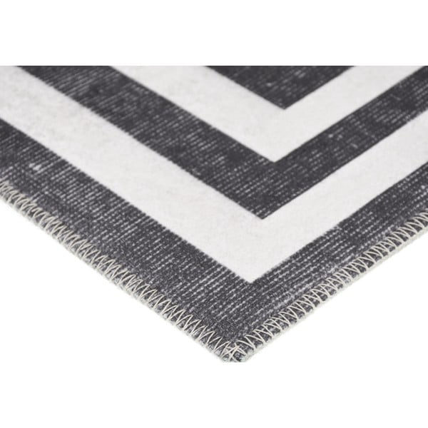 Бяло-сив миещ се килим 200x80 cm - Vitaus-image-2