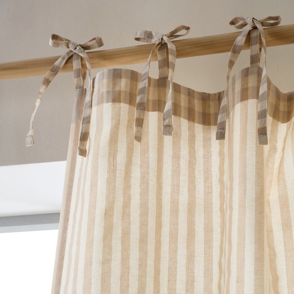 Бежово перде 140x183 cm Zanzibar Woven Stripe – Pineapple Elephant-image-2