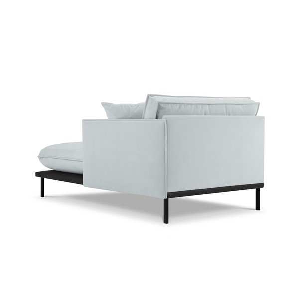 Светлосив стол за отдих с кадифена повърхност, десен ъгъл Auguste - Interieurs 86-image-2