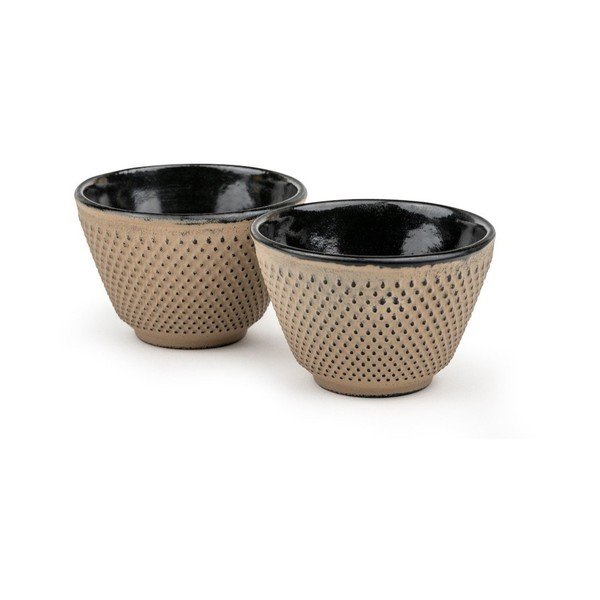 Бежови чугунени чаши в комплект от 2 бр. 100 ml Xilin – Bredemeijer