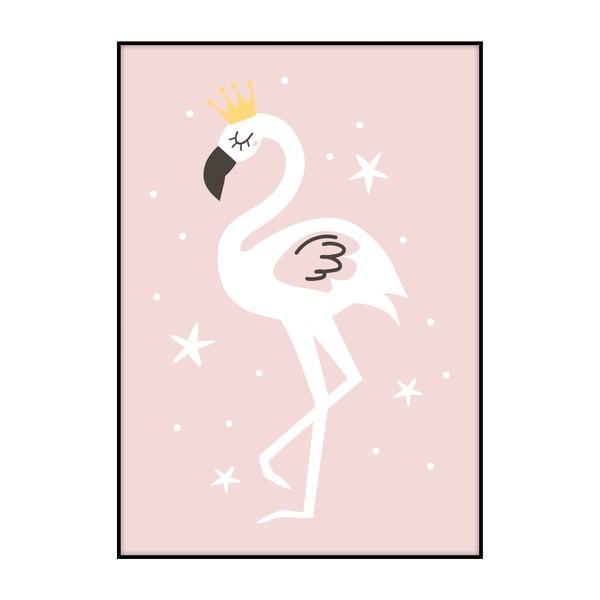 Плакат Фламинго с корона, 40 x 30 cm - Imagioo