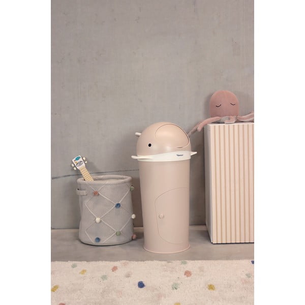 Бежово пластмасово кошче за пелени 25 l Whale – Kindsgut-image-1