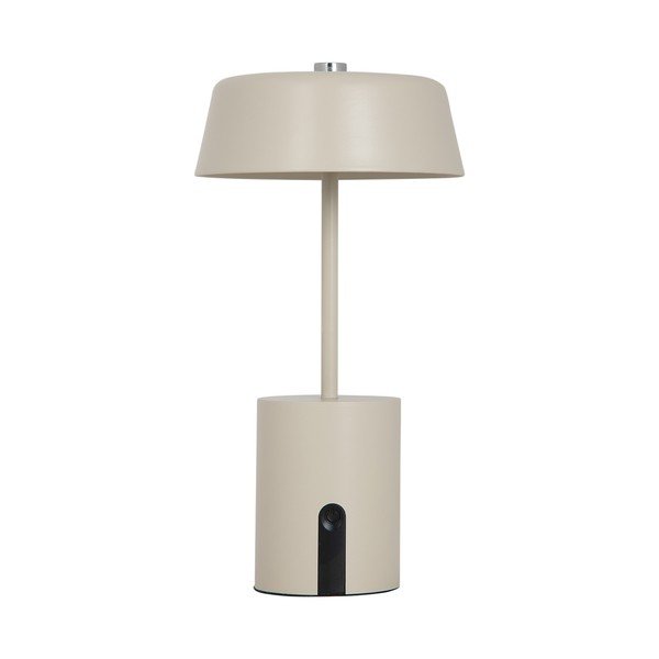 Бежова метална LED настолна лампа (височина 22,5 cm) Elemental LED – Leitmotiv