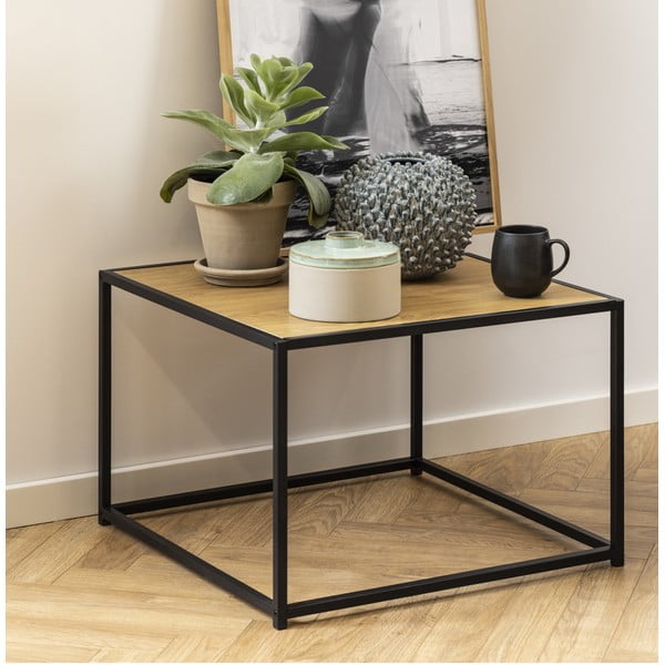 Черна масичка за кафе 60x60 cm Seaford - Actona-image-1