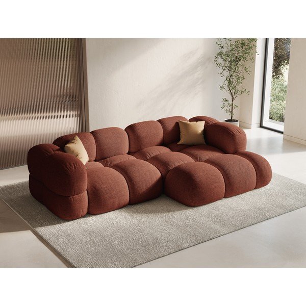 Ъглов диван в тухлен цвят (десен ъгъл) Loretto – Cosmopolitan Design-image-1
