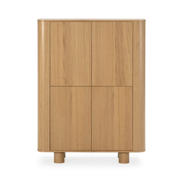 Шкафче от декор от дъб  в естествен цвят 100x133x40 cm Padoc – MOME