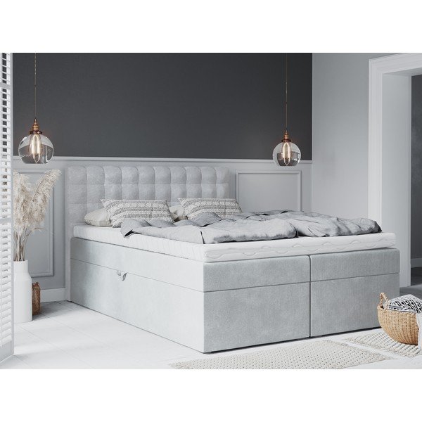 Светлосиво двойно легло , 160 x 200 cm Jade - Mazzini Beds-image-4
