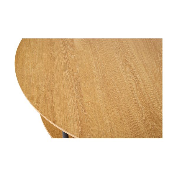 Кръгла масичка за кафе от декор от дъб  в естествен цвят ø 80 cm Pensacola – Unique Furniture-image-3