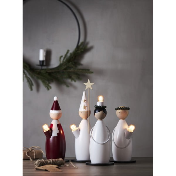 Бяла светлинна украса с коледен мотив ø 12 cm Lucia Classic - Star Trading-image-3