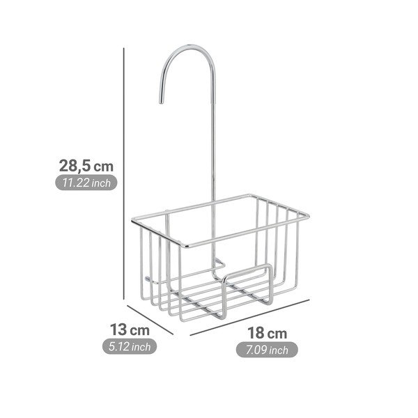 Висящ рафт за баня от неръждаема стомана в блестящо сребрист цвят Milito – Wenko-image-4