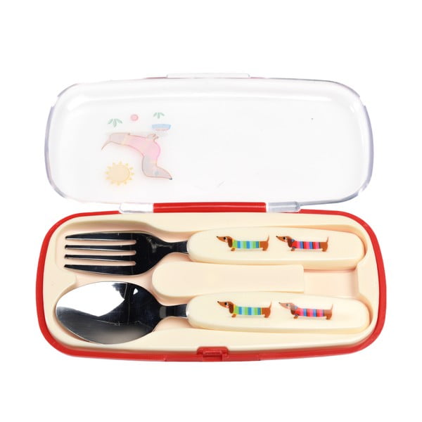 Детски прибори за хранене 2 бр. от неръждаема стомана Sausage Dog – Rex London