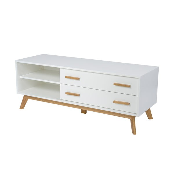 Бяла маса за телевизор 130x50 cm Kensal – Woodman-image-1