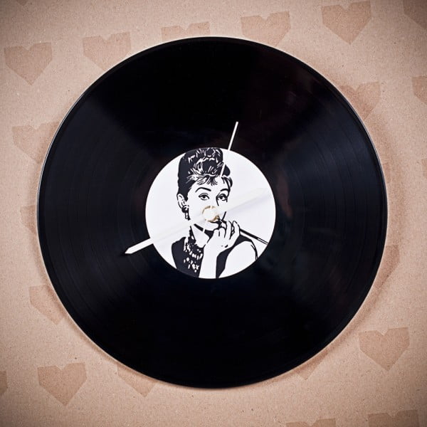Vinylové hodiny Audrey Hepburn
