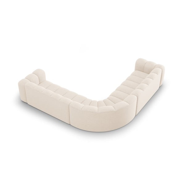 Кремав шенилов модулен ъглов диван Lupine – Micadoni -image-3