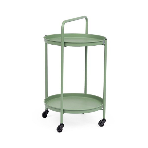 Стоманена маса за сервиране на колелца ø 44,5 cm Austin – Yes Everyday