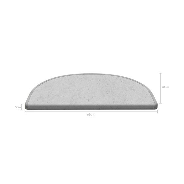 Сиви стъпала за стълби в комплект от 16 части 65x20 cm Dots - Vitaus-image-4