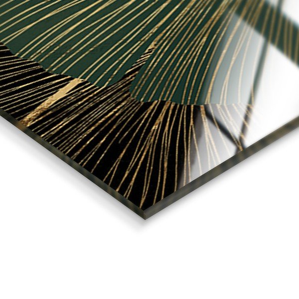 Стъклен стенен часовник Gingko - Styler-image-4