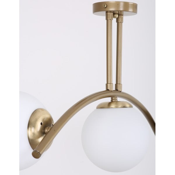 Лампа за таван със стъклен абажур в златисто-бяло ø 15 cm Yay - Squid Lighting-image-1