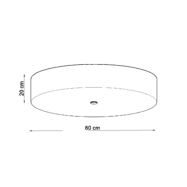 Черна лампа за таван със стъклен абажур ø 80 cm Herra - Sollux-image-4