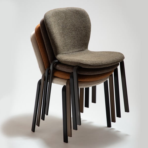 Тапициран трапезен стол в цвят каки Heap – DAN-FORM Denmark-image-1